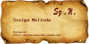 Szolga Melinda névjegykártya